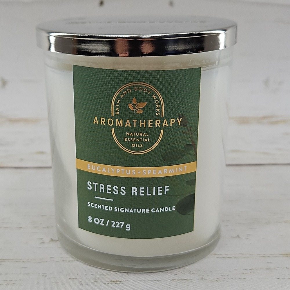 Bath‎ & Body Works Eucalyptus Spearmint Stress Relief Single Wick Candle 8oz